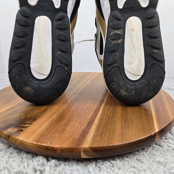 Nike Mens 11.5 Air Max 270 React White Metallic Gold Athletic Sneaker CW7298-100 - Picture 10 of 12